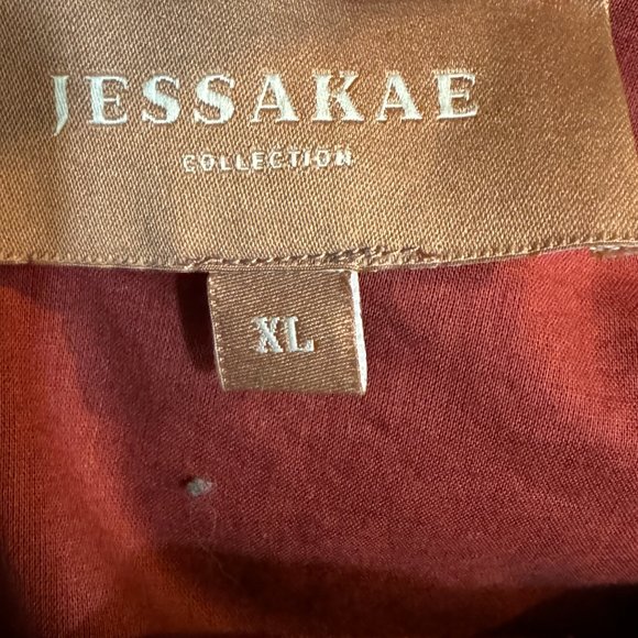 Jessakae Collection size XL midi red pear 3/4 sleeve dress - Picture 7 of 13